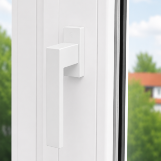 Klamka Okienna Astrum - Biała<br>– aluminiowa, trwała i elegancka