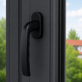 Klamka Okienna Carina - Czarna<br>– aluminiowa, trwała i elegancka