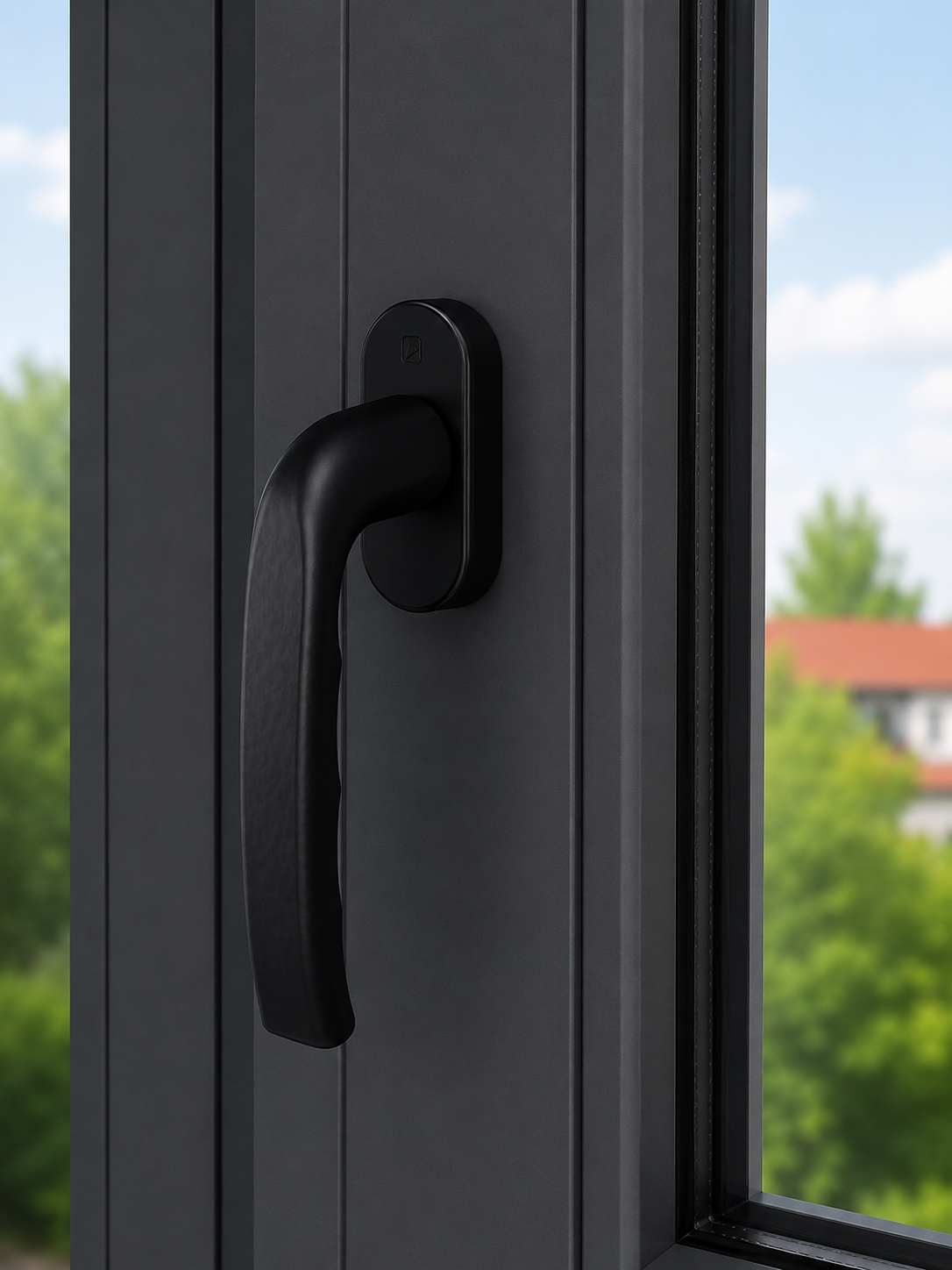 Klamka Okienna Carina - Czarna<br>– aluminiowa, trwała i elegancka